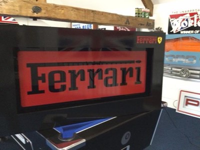 Lot 187 - LARGE ILLUMINATED FERRARI SIGN