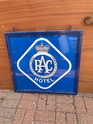 Lot 291 - DOUBLE SIDED RAC HOTEL SIGN