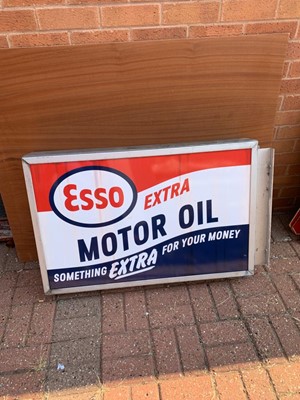 Lot 307 - DOUBLE SIDED ESSO MOTOR OIL LIGHT UP SIGN
