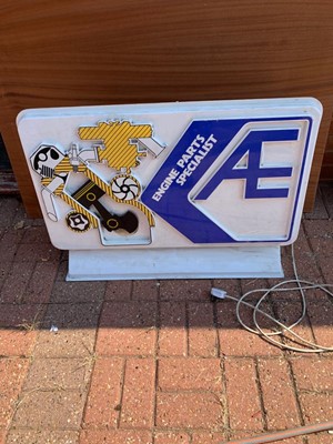 Lot 315 - AE ENGINE PARTS DOUBLE SIDED SIGN