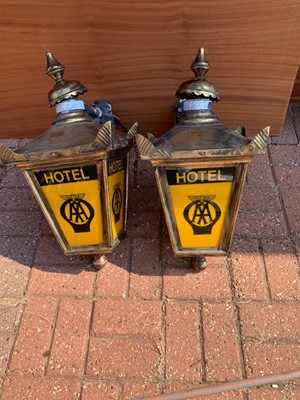 Lot 323 - PAIR OF AA HOTEL LAMPS