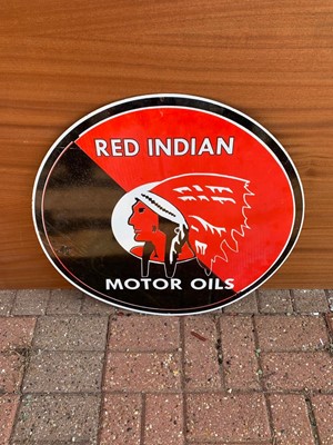 Lot 331 - RED INDIAN MOTOR OIL SIGN