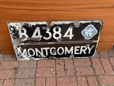 Lot 335 - 1920s MONTGOMERY RAC SIGN