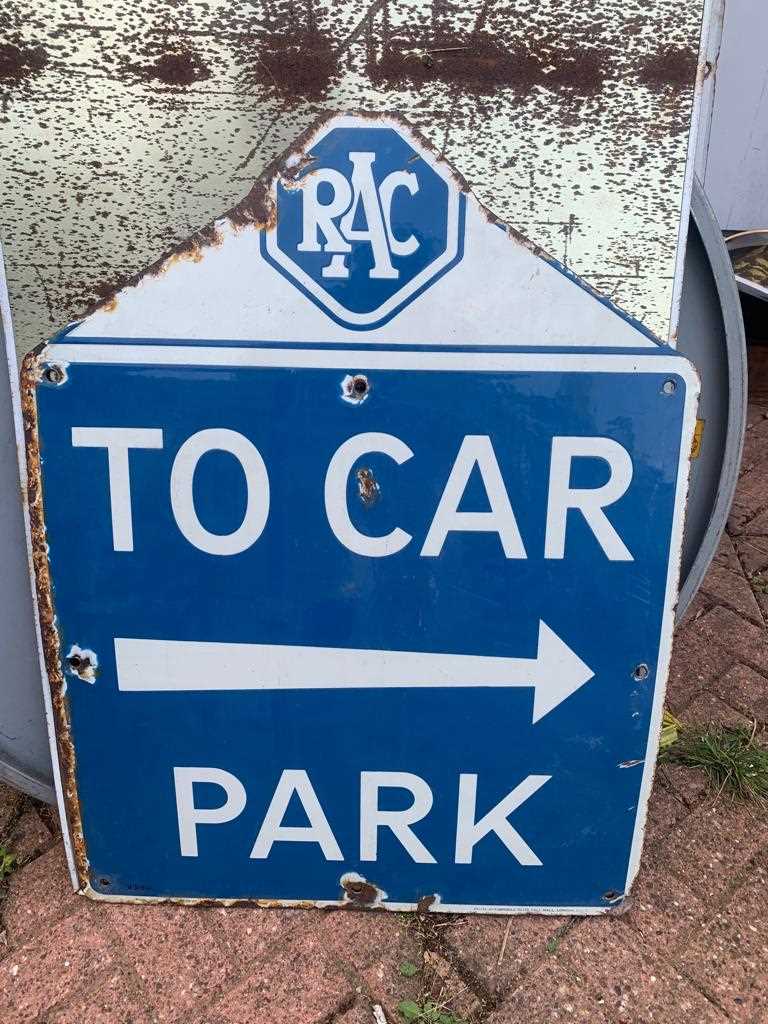 Lot 355 - RAC TO CAR PARK SIGN