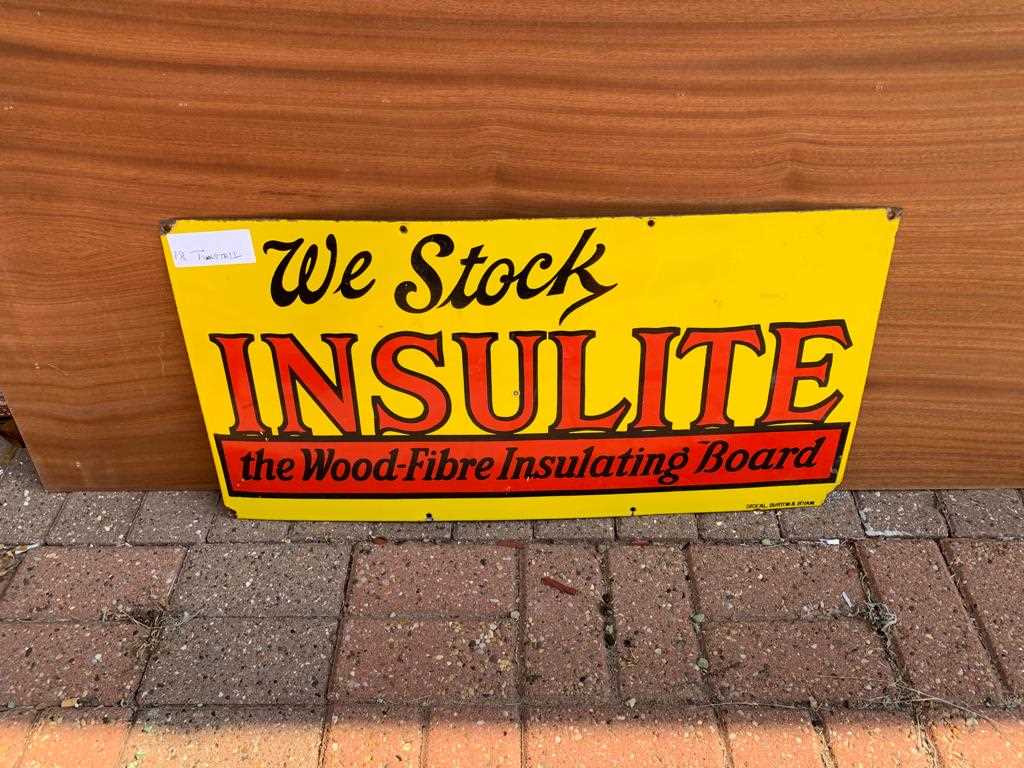 Lot 367 - INSULITE ENAMEL SIGN