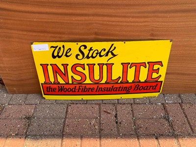 Lot 367 - INSULITE ENAMEL SIGN