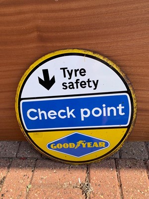 Lot 383 - ROUND GOODYEAR CHECK POINT SIGN
