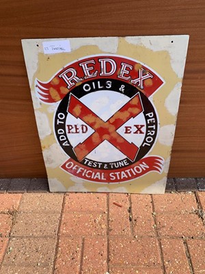 Lot 29 - REDEX DOUBLE SIDED ENAMEL SIGN