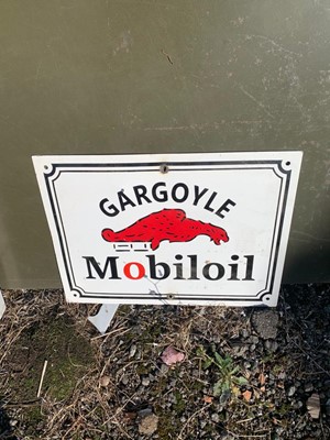 Lot 49 - ENAMEL MOBILOIL GARGOYLE SIGN
