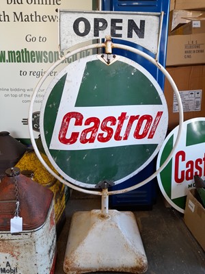 Lot 461 - CASTROL DOUBLE-SIDED ROTATING FORECOURT SIGN
