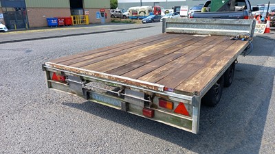 Lot 679 - WOODEN FLAT BED TRAILER