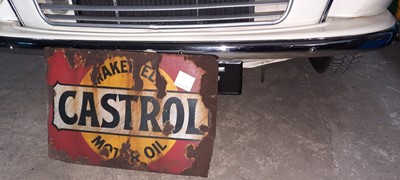 Lot 499 - WAKEFIELD CASTROL DOUBLE SIDED SIGN