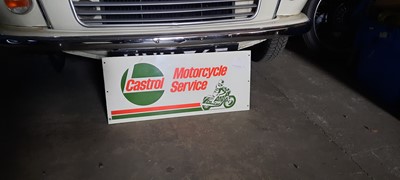 Lot 503 - CASTROL DOUBLE SIDED MOTORCYLE SERVICE SIGN