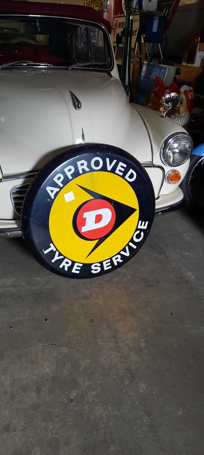 Lot 531 - ROUND DUNLOP TYRES SERVICE SIGN