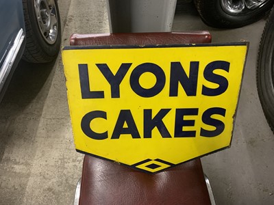 Lot 216 - DOUBLE SIDED LYONS CAKES SIGN