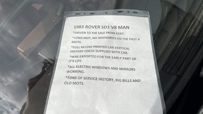 Lot 12 - 1983 ROVER SD1