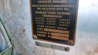 Lot 286 - 1953 DAIMLER CONQUEST/CENTURY