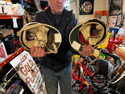 Lot 525 - 2 X VINTAGE HELMETS