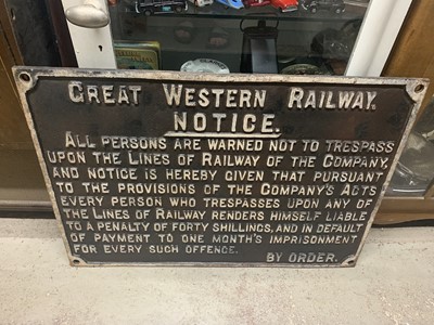 Lot 26 - GREAT WESTERN RAILWAY SIGN