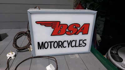 Lot 227 - BSA ILLUMINATED SIGN