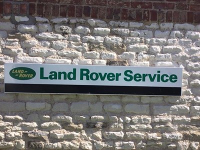 Lot 203 - LARGE LANDROVER METAL DEALERSHIP SIGN