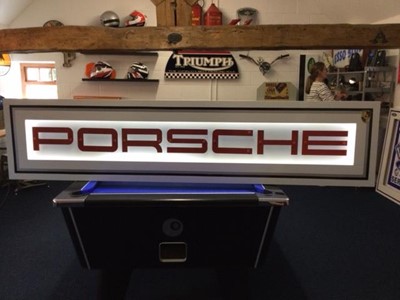 Lot 207 - LARGE ILLUMINATED PORSCHE SIGN