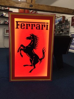 Lot 307 - LARGE ILLUMINATED FERRARI LIGHTBOX