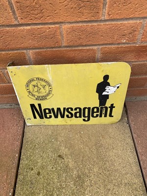 Lot 255 - NEWSAGENT SIGN