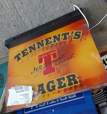 Lot 204 - TENNENTS LAGER ILLUMINATED SIGN