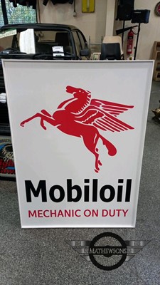 Lot 363 - MOBILOIL MECHANIC ON DUTY SIGN