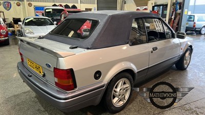 Lot 522 - 1987 FORD ESCORT 1.6I CABRIOLET