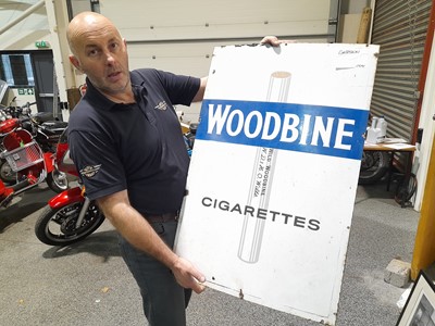 Lot 553 - WOODBINE ENAMEL SIGN