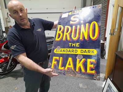 Lot 557 - ST BRUNO ENAMEL SIGN