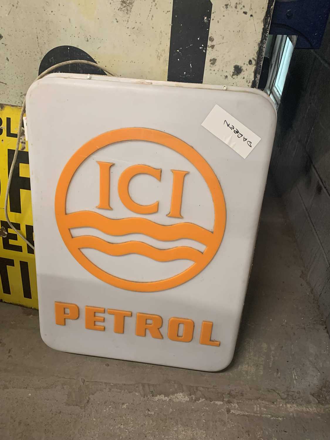 Lot 291 - GENUINE 1960S ICI PETROL SIGN