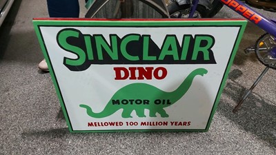 Lot 597 - SINCLAIR OIL PAINTED WOODEN SIGN - ALL PROCEEDS FOR CHARITY