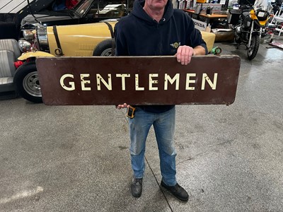 Lot 606 - DOUBLE SIDED GENTLEMAN SIGN