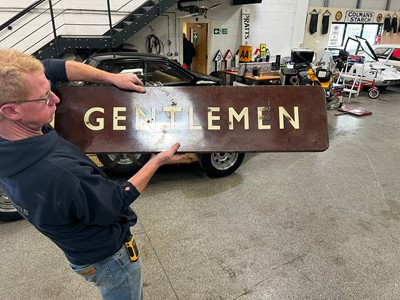 Lot 606 - DOUBLE SIDED GENTLEMAN SIGN