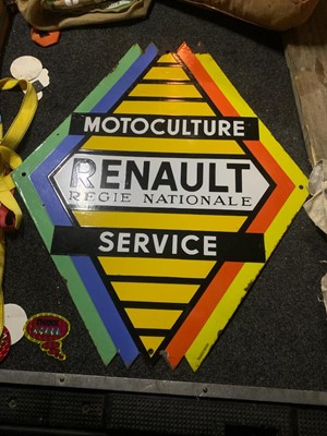 Lot 137 - RENAULT AUTO CULTURE DOUBLE SIDED SIGN