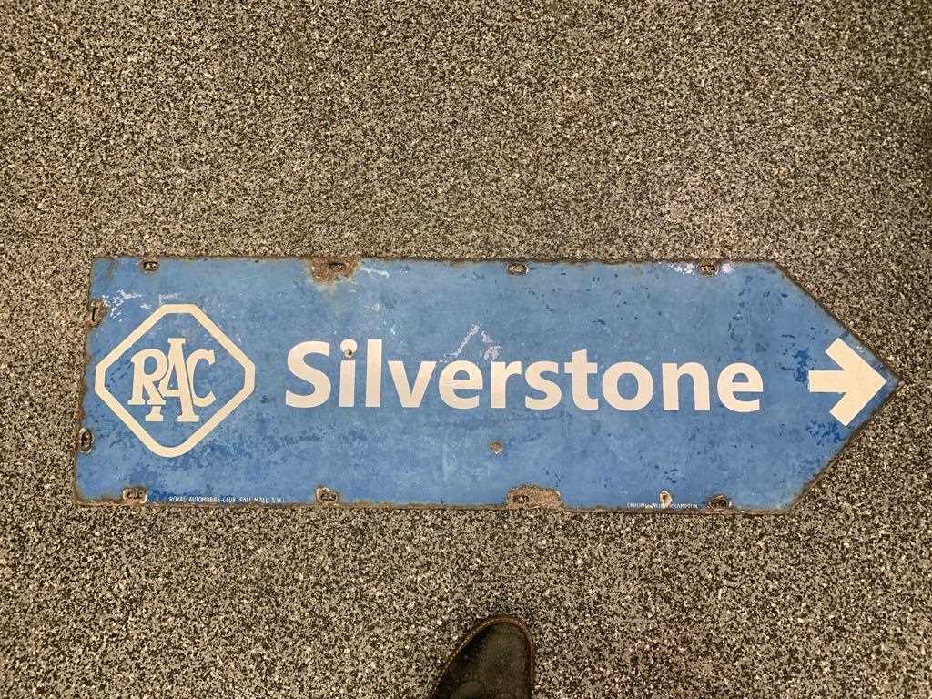 Lot 69 - RAC SILVERSTONE DOUBLE SIDED SIGN