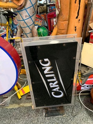 Lot 97 - DOUBLE SIDED LIGHT UP CARLING SIGN