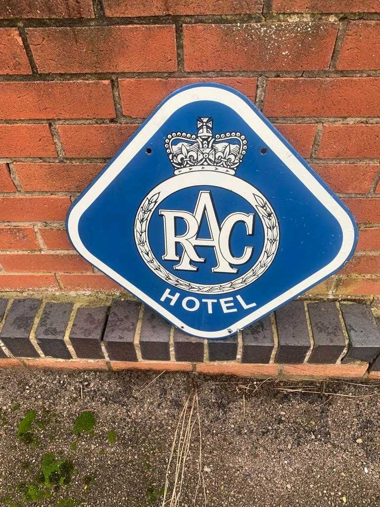 Lot 141 - RAC DOUBLE SIDED ENAMEL SIGN