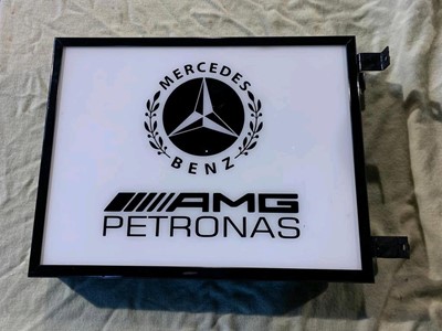 Lot 153 - DOUBLE SIDED LIGHT UP MERCEDES SIGN