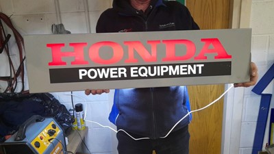 Lot 689 - HONDA POWER EQUIPMENT ILLUMINATED SIGN