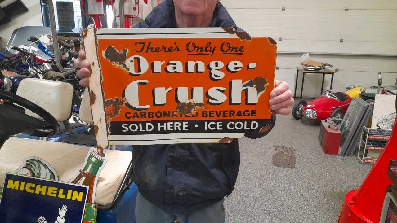 Lot 207 - ORANGE CRUSH DOUBLE SIDED SIGN