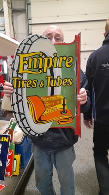 Lot 275 - EMPIRE TIRES DOUBLE FLANGE SIGN