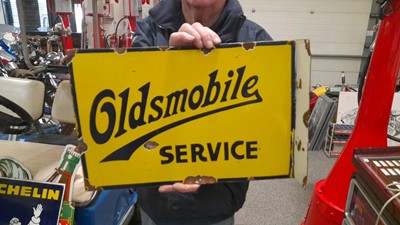 Lot 295 - OLDSMOBILE SERVICE DOUBLE SIDED SIGN