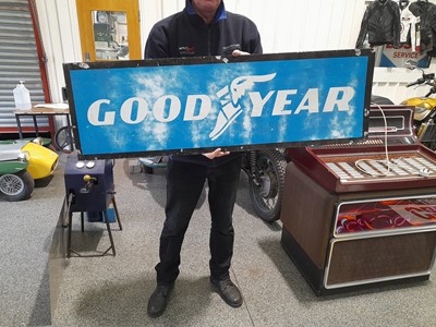 Lot 395 - BLUE GOODYEAR SIGN