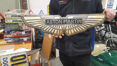 Lot 455 - ASTON MARTIN ENAMEL SIGN