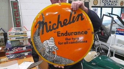 Lot 459 - ROUND MICHELIN ENDURANCE ENAMEL SIGN