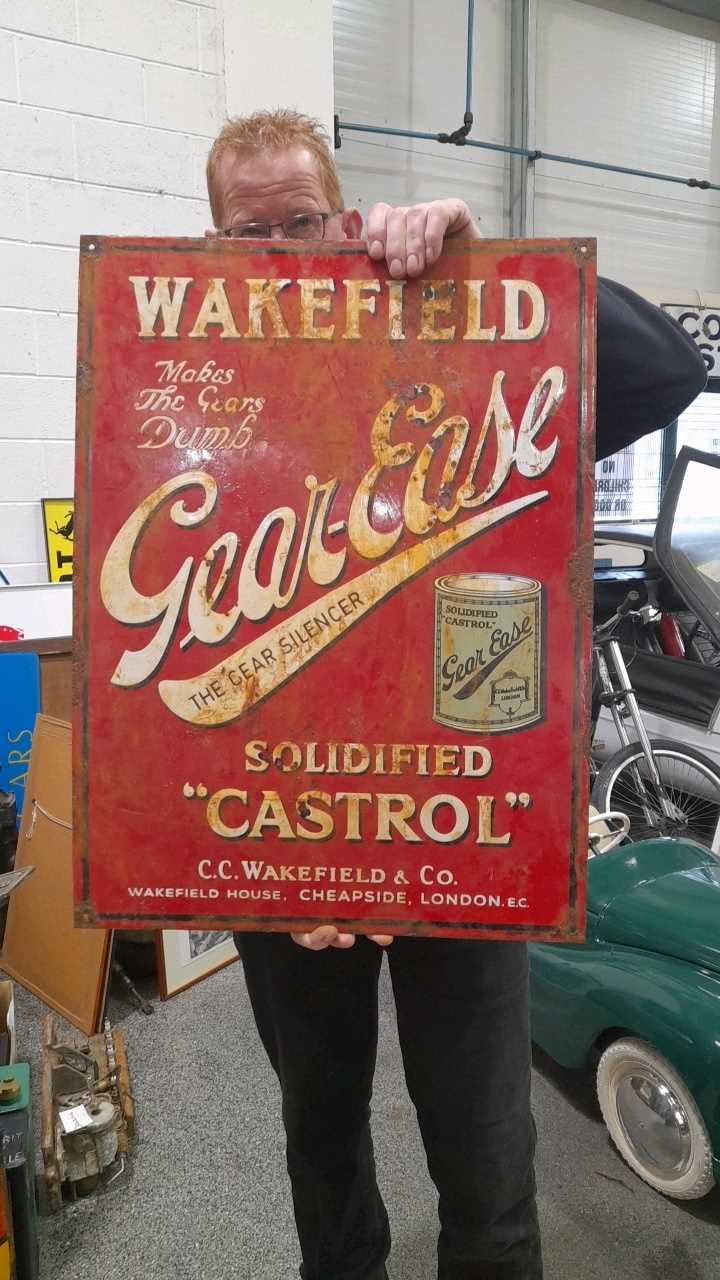 Lot 471 WAKEFIELD GEAREASE ENAMEL SIGN